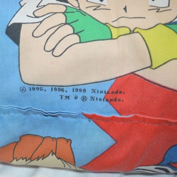 Vintage Pokemon 1998 Throw Pikachu, Snorlax, Eevee, Poliwrath Pillow 2 Sides - Picture 3 of 7